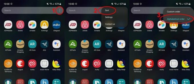 Samsung Galaxy S21 Fe Screenshot App Schublade sortieren
