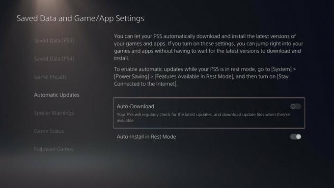 Ustawienia Ps5 Automatyczne aktualizacje gier