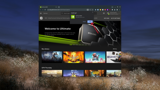 Installa NVIDIA GeForce Now PWA sui Chromebook