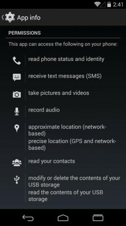 Povolenia pre Android 4.4