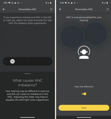 Jabra Elite 4 kulaklık ANC kurulum ekran görüntüleri.