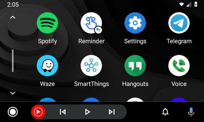 Ekrano fono keitimas „Android Auto“
