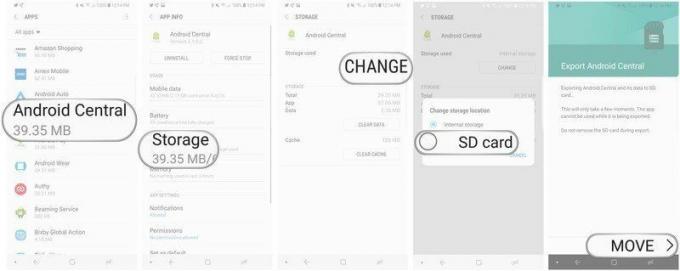 Galaxy Note 8 moviendo aplicaciones a la tarjeta SD