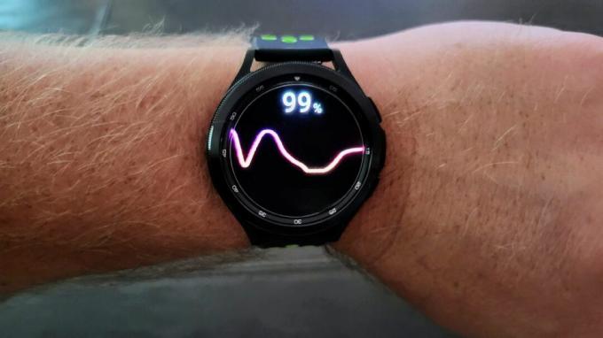 Prueba de monitor de frecuencia cardíaca en el Samsung Galaxy Watch 4