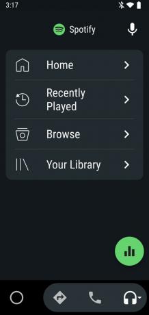 Interface utilisateur du téléphone Android Auto