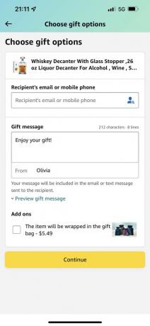Amazon Πώς να στείλετε δώρα Στιγμιότυπο οθόνης