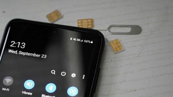 SIM kartlı Galaxy S20+ 5G ağı