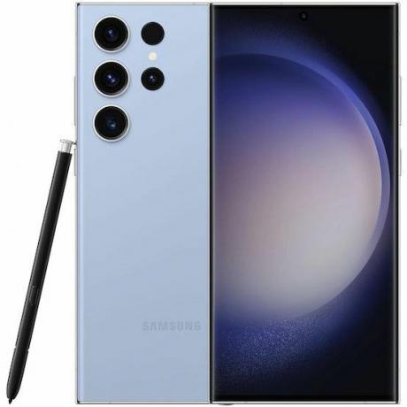 Samsung Galaxy S23 Ultra в небесно-голубом цвете