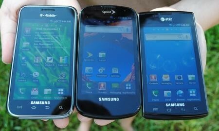„T-Mobile Vibrant“, „Sprint Epic 4G“, „AT&T Captivate“