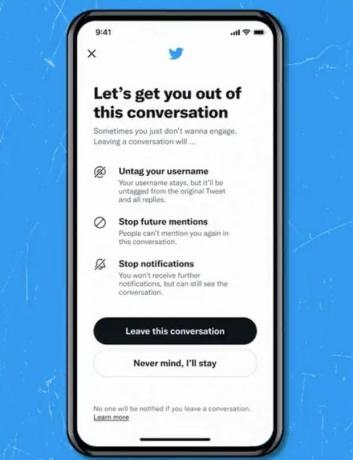 Twitters nya alternativ för att lämna en konversation