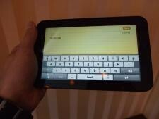 Galaxy Tab na klávesnici na obrazovke