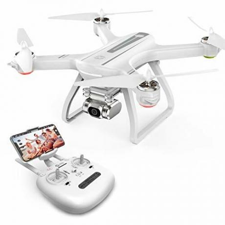 Holy Stone HS700 FPV Drone med 1080p HD-kamera Live Video och GPS Return Home RC Quadcopter för vuxna nybörjare med borstlös motor, Follow Me, 5G WiFi-överföring, Passar med GoPro, Färg Vit