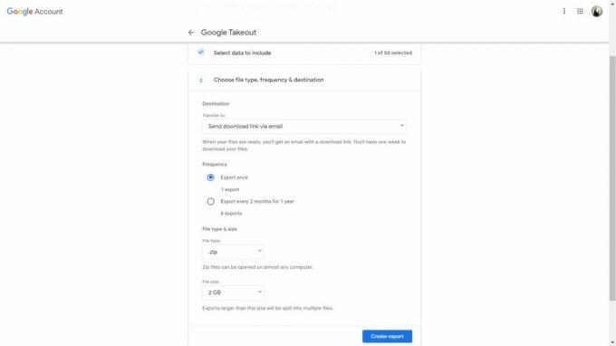 Google Hangouts -tietojen tallentaminen Google Takeoutin kautta