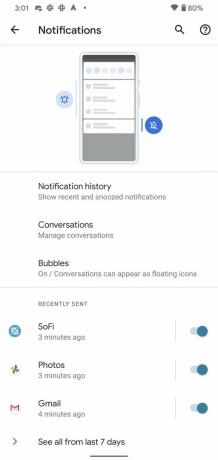 Obvestila o pogovorih v sistemu Android 11