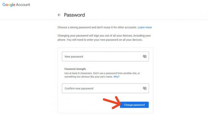 Ändern Sie das Google-Passwort