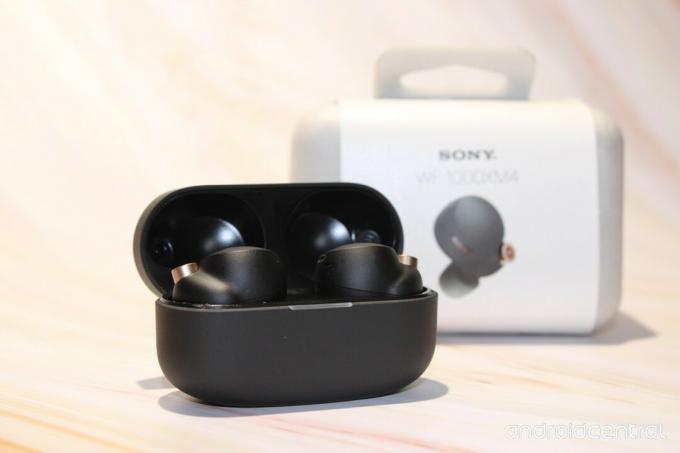 Sony Wf1000xm4 hörlurar i fodral
