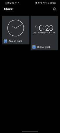 Google Widget Selettore widget orologio Google