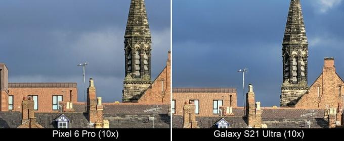 Pixel 6 Pro vs. Galaxy S21 Ultra-Zoom 20x
