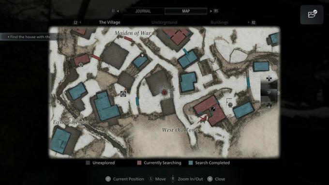 Resident Evil Village pilsētas karte