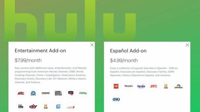 Complementos del canal Hulu