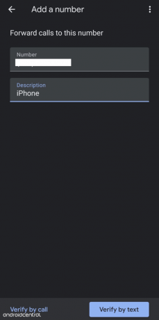 Captura de pantalla de transferencia de llamadas de Google Fi .3png