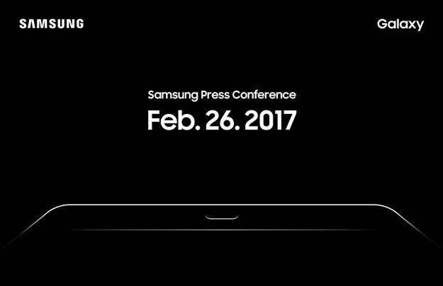 Samsung erter nettbrettbildet på MWC 2017-arrangementsinvitasjonen