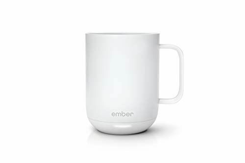 Интелигентна чаша за контрол на температурата Ember, 10 унции, 1 час живот на батерията, бяла - контролирана от приложението нагреваема чаша за кафе