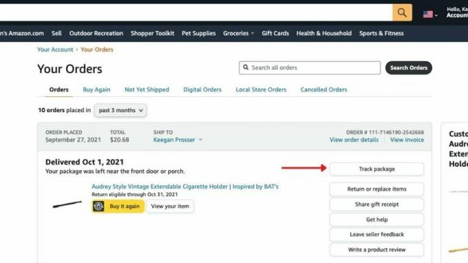 Пакет на Amazon Track