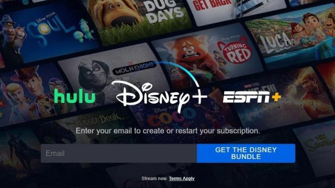 Pubblicità bundle Disney Plus, Hulu ed ESPN+