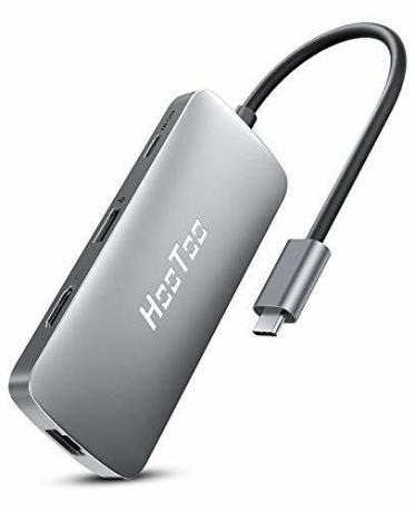 100 W Güç Dağıtımı bağlantı noktasına sahip HooToo 8'i 1 arada USB-C Hub