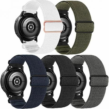 GrTrees 5er-Pack dehnbare Nylon-Uhrenarmbänder, 20 mm