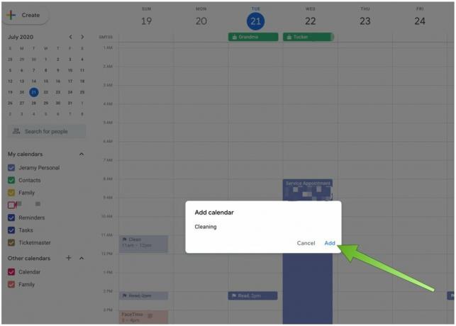 „Icloud“ į „Google“ kalendorių 7