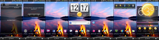 HTC Amaze 4G-skärmar