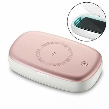 Lecone mobilā tālruņa daudzfunkcionāls bezvadu lādētāja tālruņa aromterapija 3 vienā daudzfunkcionālā ierīcē iPhone 11, X, XS, XS Max Samsung Galaxy S10 / S10 + / 9. piezīme / 10. piezīme (rozā)