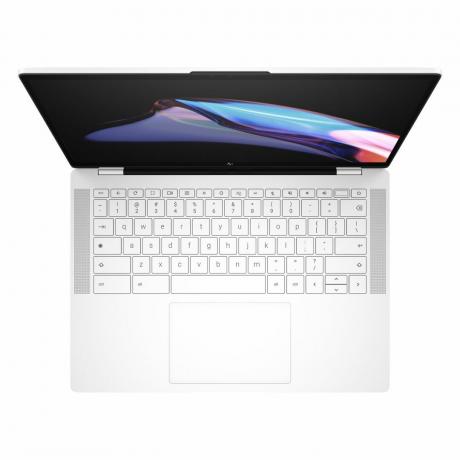 HP Dragonfly Pro Chromebook Ceramic White neliön muotoinen renderöinti