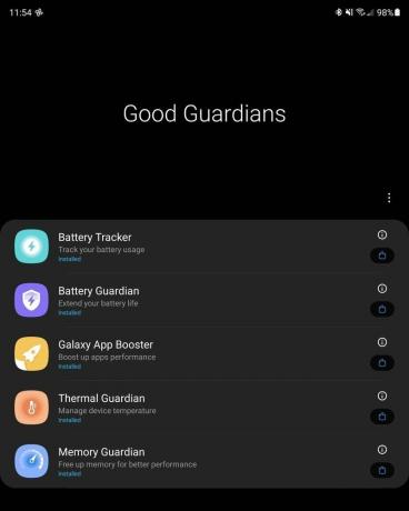 Ekrānuzņēmums Samsung Galaxy Z Fold 3 Good Guardians