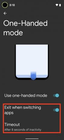 Как да превключите режим с една ръка Android 12 Six