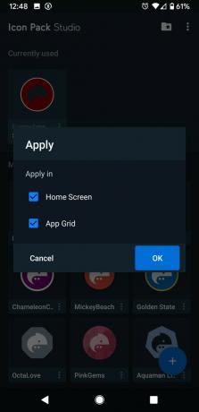 Startbildschirm, App Grid, OK