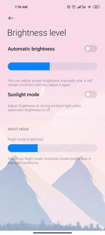Android 11 Luminosité