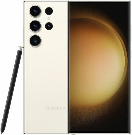 Offizielle Produktdarstellungen des Samsung Galaxy S23 Ultra in Weiß