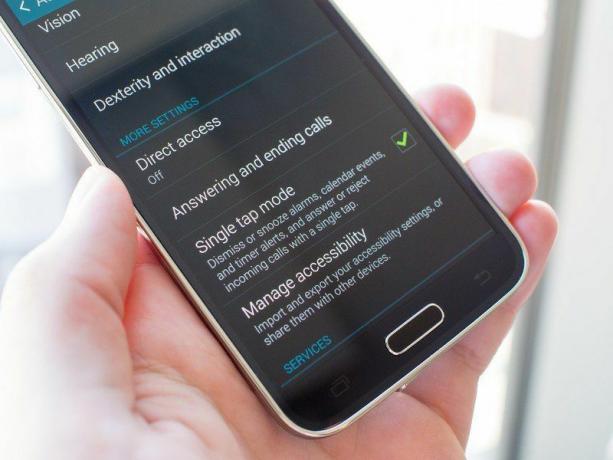 Функции за достъпност на Galaxy S5