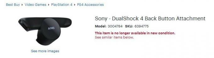 PS4 Tilbage knap vedhæftet fil Ikke på lager Best Buy