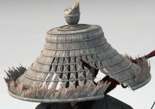 „Ghost Of Tsushima Wanderers“ šiaudų kepurė apkarpyta