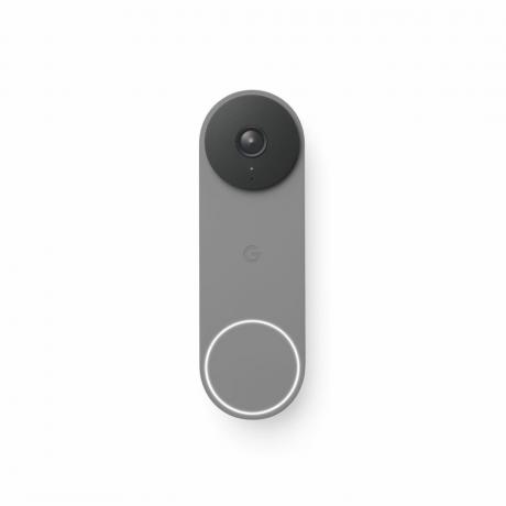 Google Nest Doorbell (com fio, segunda geração) frontal Ash reco
