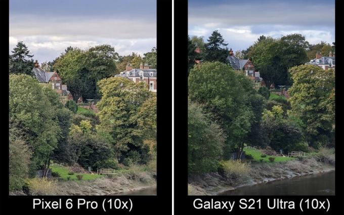 Pixel 6 Pro kontra Galaxy S21 Ultra Zoom 10x