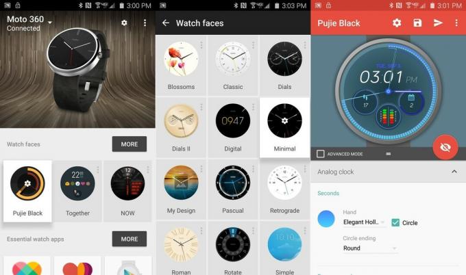 Sledovacie plochy Android Wear