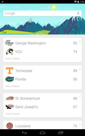 Google Now لـ NCAA