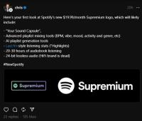 Spotify का 'सुप्रीमियम' स्तर आपकी सोच से जल्दी आ सकता है