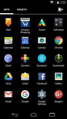 Szuflada aplikacji na Androida 4.4