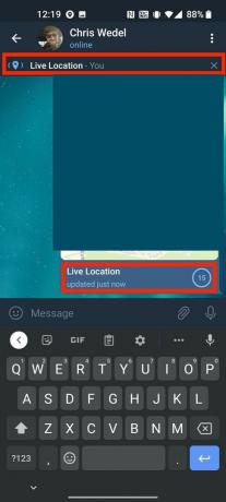 Cum să nu mai partajați locația live Telegramă 1